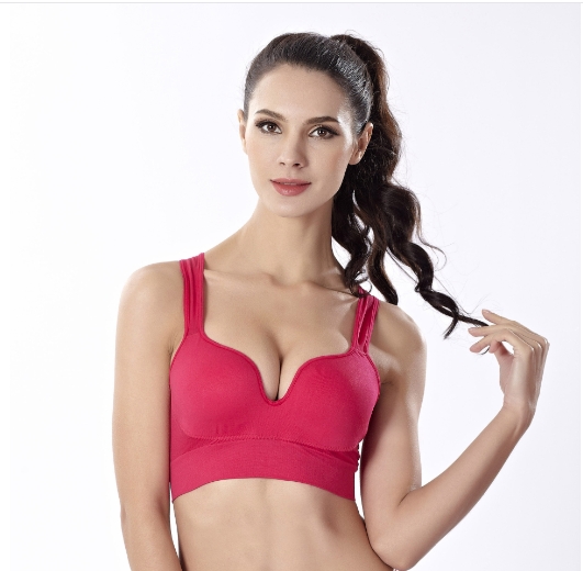 Mesh mesh breathable sports bra yoga fitness plus plus fat hollow back without steel ring underwear