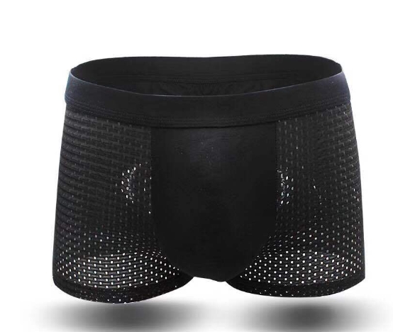 Men's boxer shorts with breathable, quick drying, antibacterial mesh in large size