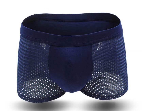 Men's boxer shorts with breathable, quick drying, antibacterial mesh in large size
