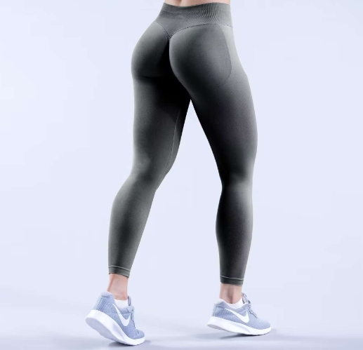 Three waisted pleated hip lifting seamless low waisted cropped pants yoga pants fitness pants