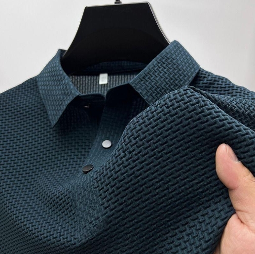 Summer new collar T-shirt men's short sleeved business casual T-shirt