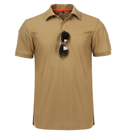 Summer outdoor quick drying short sleeved men's lapel T-shirt quick drying T-shirt