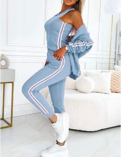 Cotton slim fit vest fashionable casual jacket three piece set