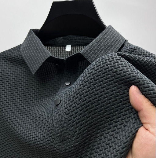 Summer new collar T-shirt men's short sleeved business casual T-shirt