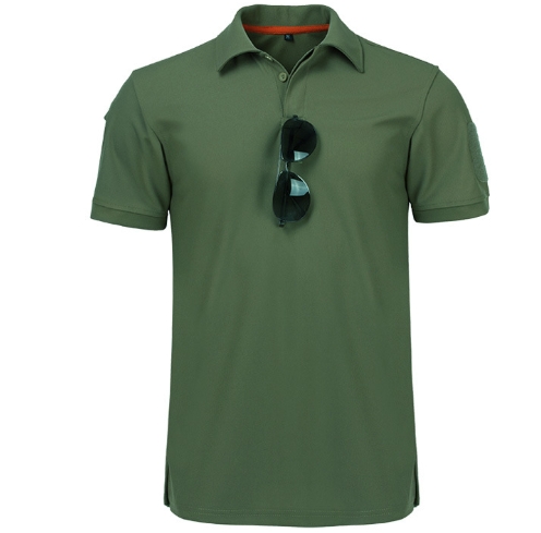 Summer outdoor quick drying short sleeved men's lapel T-shirt quick drying T-shirt