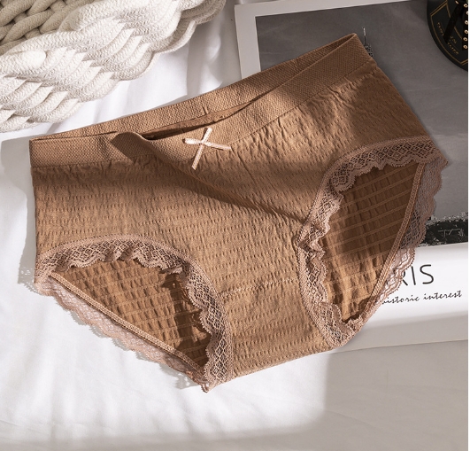 Middle waist graphene pure cotton antibacterial grade seamless sexy underwear