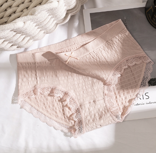 Middle waist graphene pure cotton antibacterial grade seamless sexy underwear