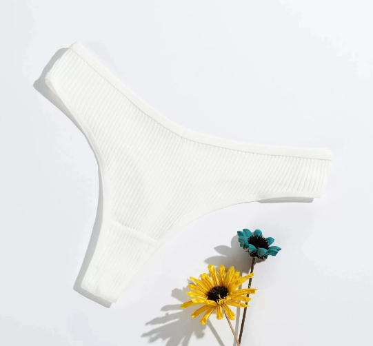 Women's underwear fashion solid color t-shirt women's threaded triangle pants