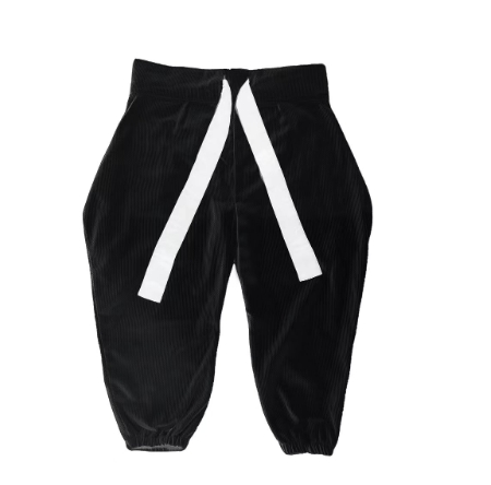 Men's closing lantern pants, Chinese style waistband closing casual pants