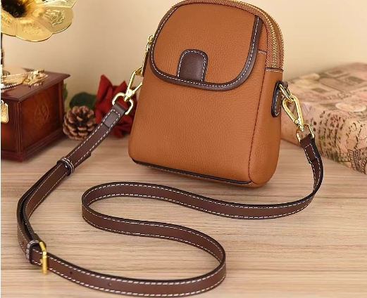 Single shoulder small bag, trendy women's phone bag, soft leather versatile