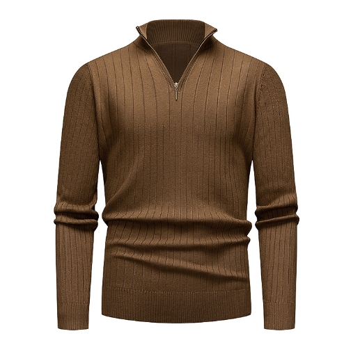 Vertical striped men's sweater