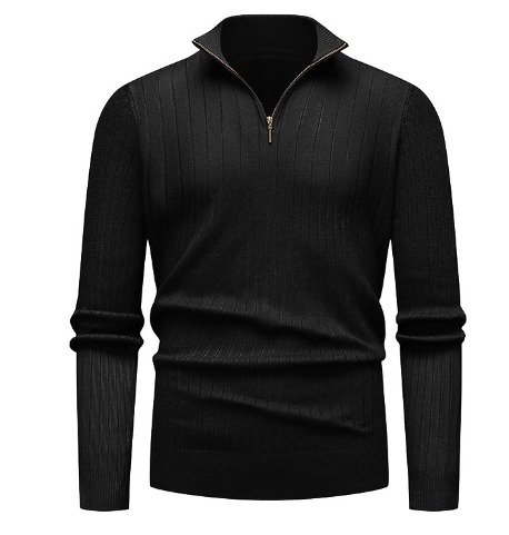 Vertical striped men's sweater