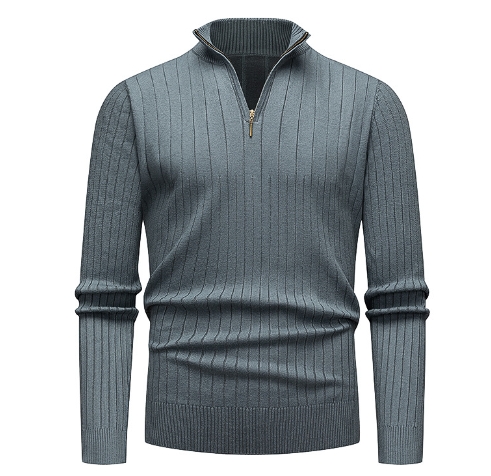 Vertical striped men's sweater