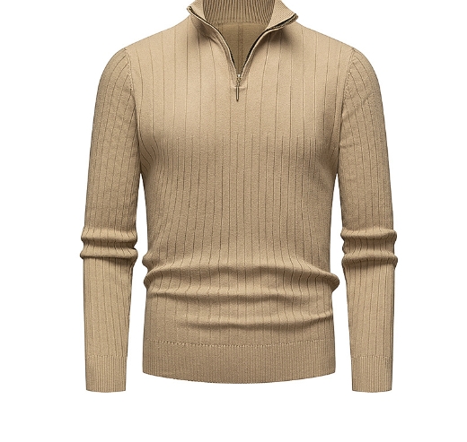 Vertical striped men's sweater