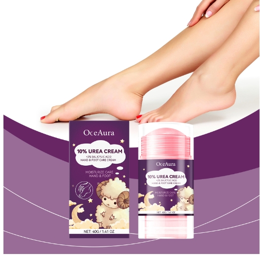 Gentle nourishing care for hand and foot skin, cleansing keratin care stick