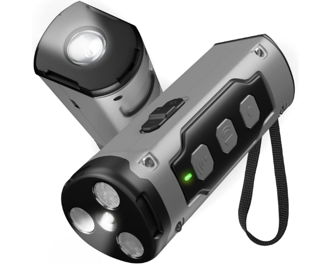 Ultrasonic dog repellent, bark suppressant, flashlight with three probes, high-power dog trainer