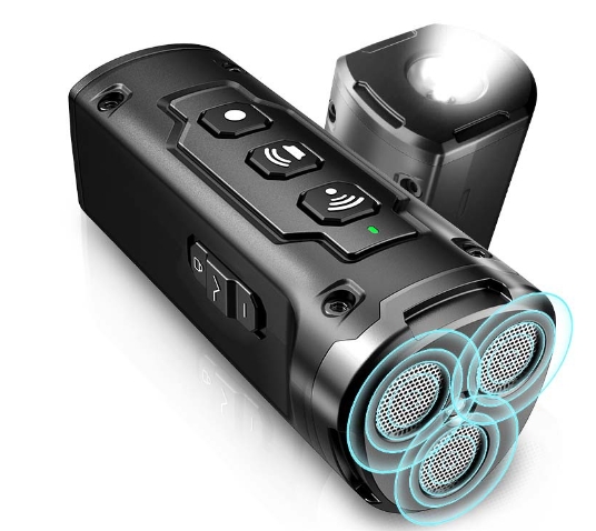 Ultrasonic dog repellent, bark suppressant, flashlight with three probes, high-power dog trainer