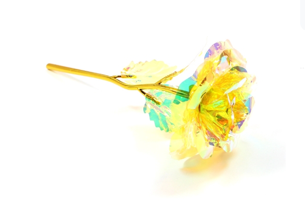 Colorful Sparkling Rose Laser Gold Foil Flower Bouquet