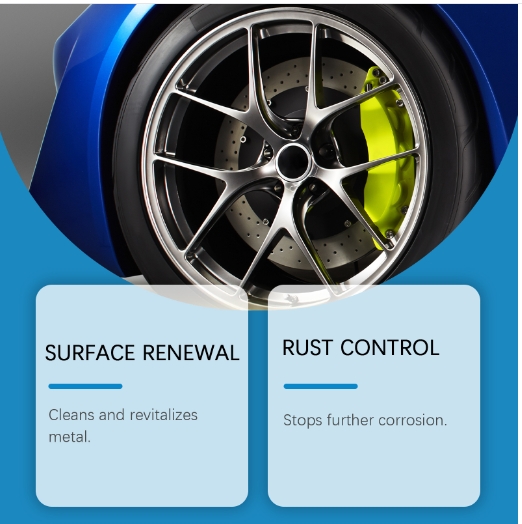 Mild cleaning, rust prevention, rust remover, decontamination, spray for automotive products