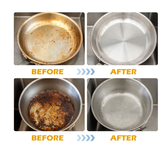 Household kitchen cleaning, stain and scale removal, gentle and clean cleaning powder