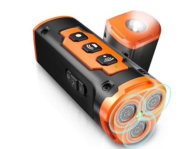 Ultrasonic dog repellent, bark suppressant, flashlight with three probes, high-power dog trainer