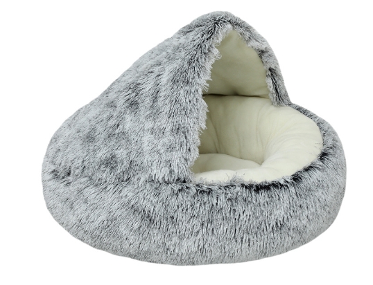 Pet Long Velvet Shell Nest Semi Enclosed Cat Nest Dog Nest Winter Warm Pet Bed