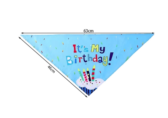 Dog birthday triangle towel, pet drool towel
