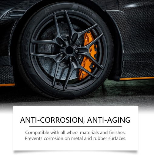 Car wheel hub tire dust asphalt non damaging coating cleaner
