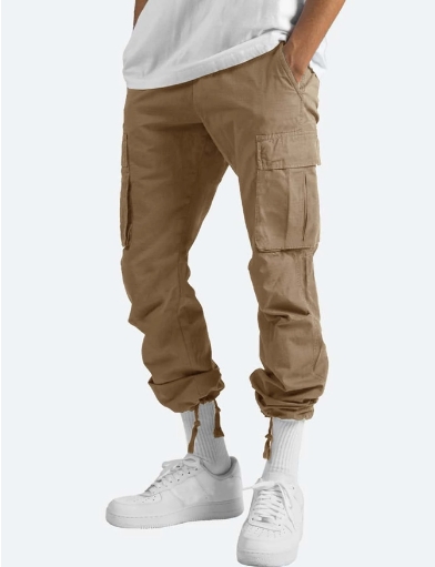 New work pants with loose drawstring and multiple pockets