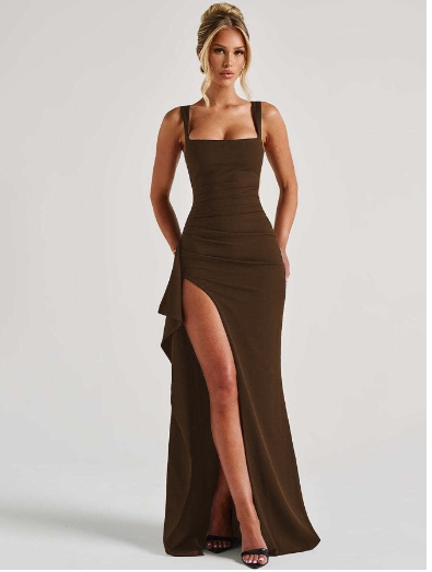 European and American INS style women's evening dress long skirt