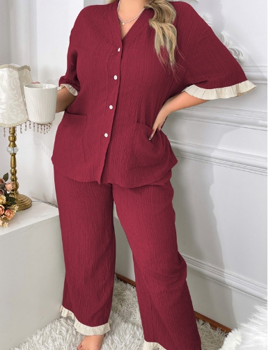 High end patchwork lace European and American style home clothing trend