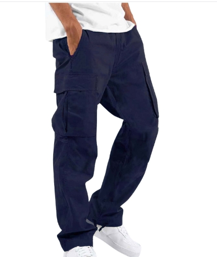 New work pants with loose drawstring and multiple pockets
