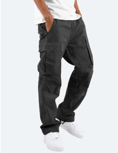 New work pants with loose drawstring and multiple pockets