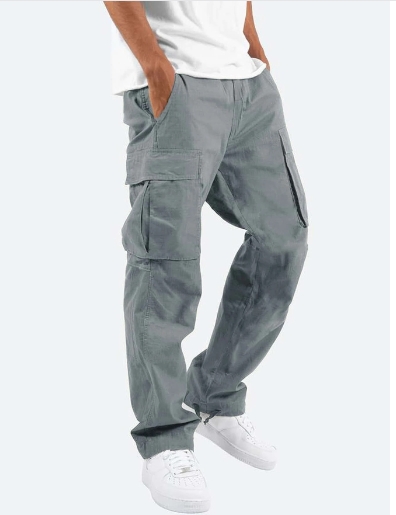 New work pants with loose drawstring and multiple pockets