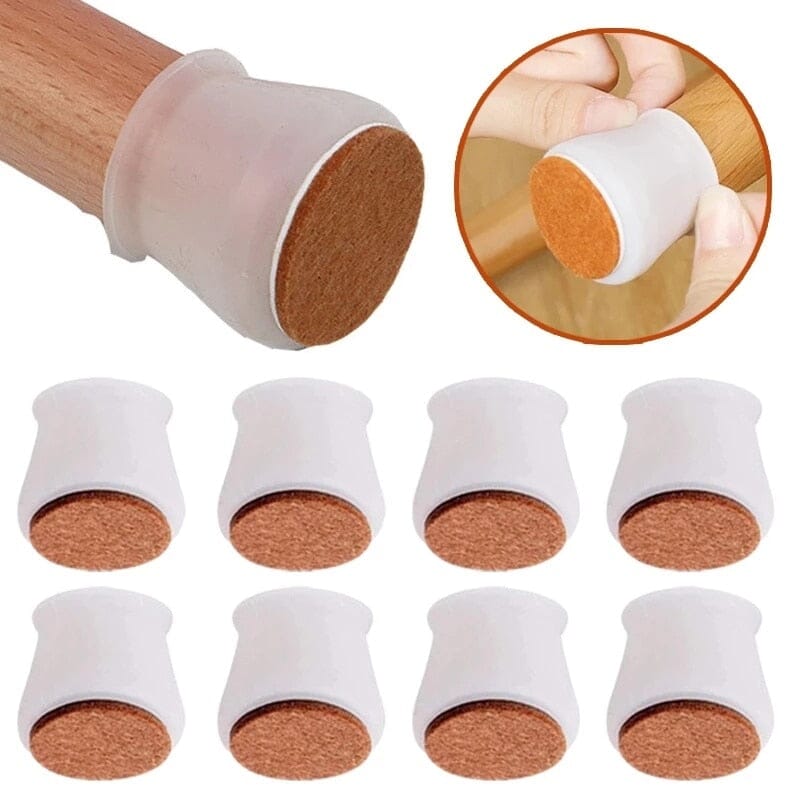 Felt silicone chair foot cover protective cover, thickened wear-resistant and anti slip stool foot pad