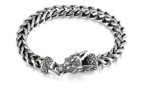 Silver Bracelet for Men Stainless Steel Mariner Chain Bracelets Hip Hop Men's Link Bracelet Jewelry Gift