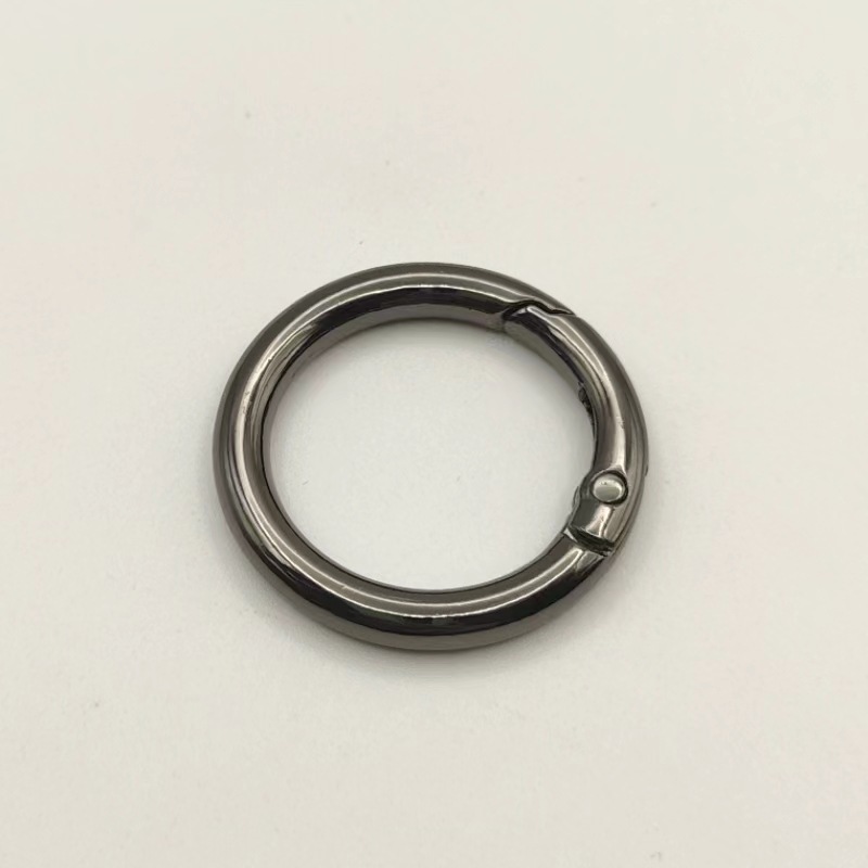 Metal spring coil, open ring, key ring, zinc alloy spring ring, keychain, luggage accessories