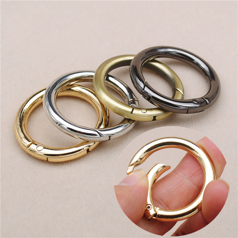 Metal spring coil, open ring, key ring, zinc alloy spring ring, keychain, luggage accessories