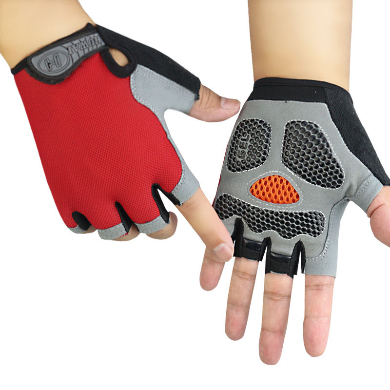 Half Finger Gloves Outdoor Cycling Sports Summer Sun Protection Shock Absorption Non-slip Silicone
