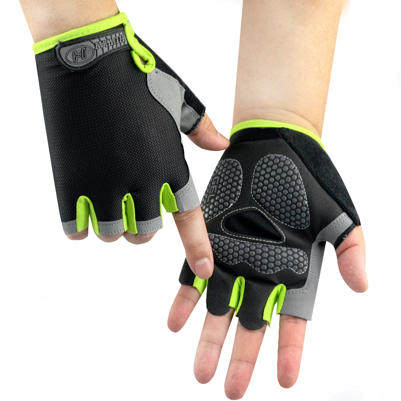 Half Finger Gloves Outdoor Cycling Sports Summer Sun Protection Shock Absorption Non-slip Silicone