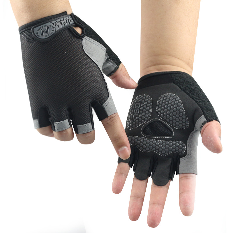 Half Finger Gloves Outdoor Cycling Sports Summer Sun Protection Shock Absorption Non-slip Silicone