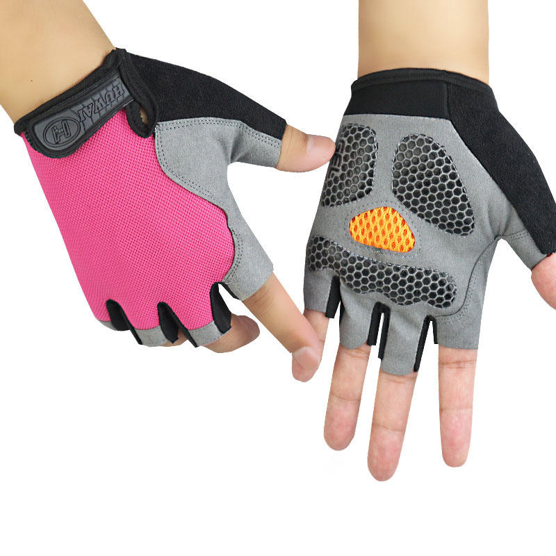 Half Finger Gloves Outdoor Cycling Sports Summer Sun Protection Shock Absorption Non-slip Silicone