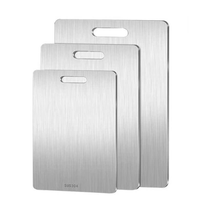 Thickened 304 stainless steel cutting board, kitchen chopping board, rolling board, cutting board, cutting board
