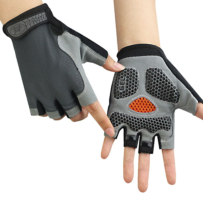 Half Finger Gloves Outdoor Cycling Sports Summer Sun Protection Shock Absorption Non-slip Silicone