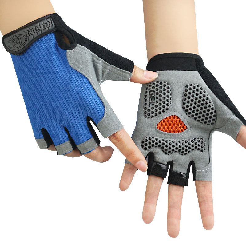 Half Finger Gloves Outdoor Cycling Sports Summer Sun Protection Shock Absorption Non-slip Silicone