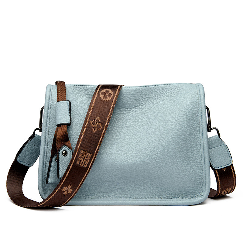 Versatile handbag exquisite retro soft leather shoulder crossbody bag