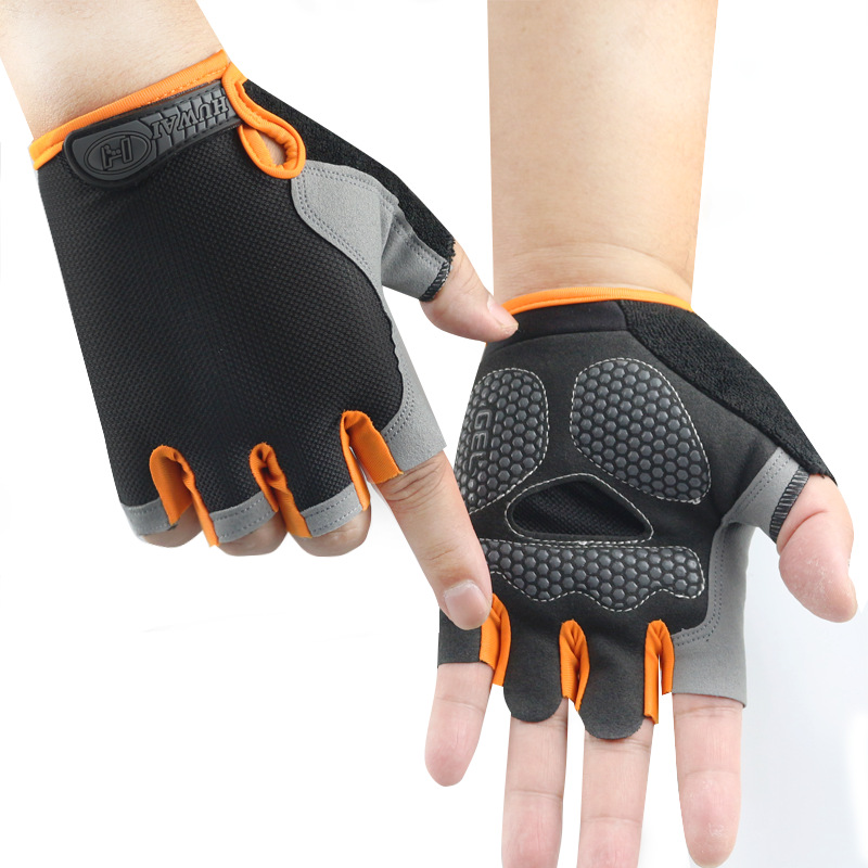 Half Finger Gloves Outdoor Cycling Sports Summer Sun Protection Shock Absorption Non-slip Silicone