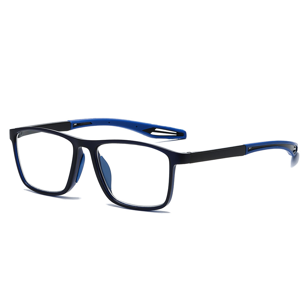 Dual purpose anti blue light reading glasses with focal color change for both near and far use