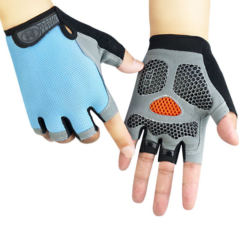 Half Finger Gloves Outdoor Cycling Sports Summer Sun Protection Shock Absorption Non-slip Silicone