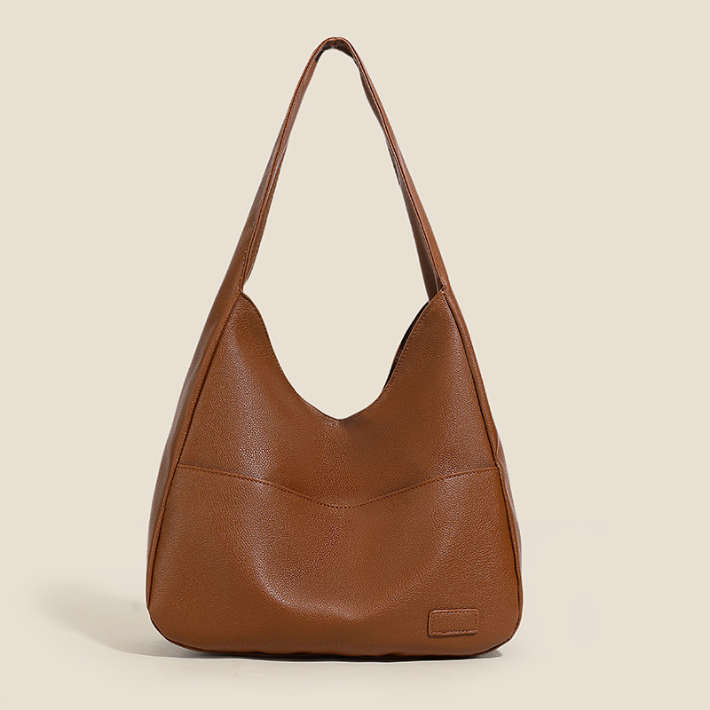 Texture tote bag, college student class shoulder bag, simple casual bag